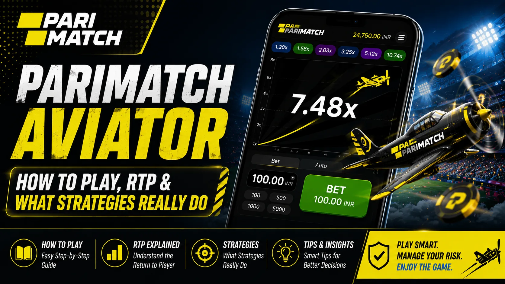 Parimatch Aviator guide explaining gameplay, RTP and Aviator strategies